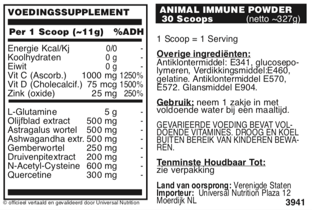 Animal Immune Pak Powder | Universal Nutrition Europe Animal Immune Pak Powder | Universal Nutrition Europe